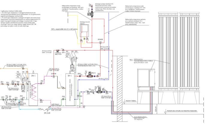 Układ hydrauliczny - resublimacyjna pompa ciepła